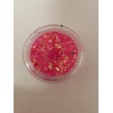 Glitter Rose transparent hexagonale pour Nail Art