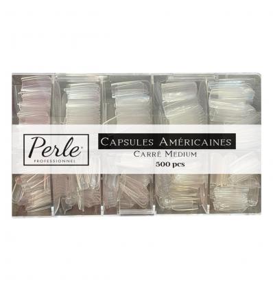 CAPSULES AMERICAINES CARRE MEDIUM PERLE - BOITE DE 500 PCS